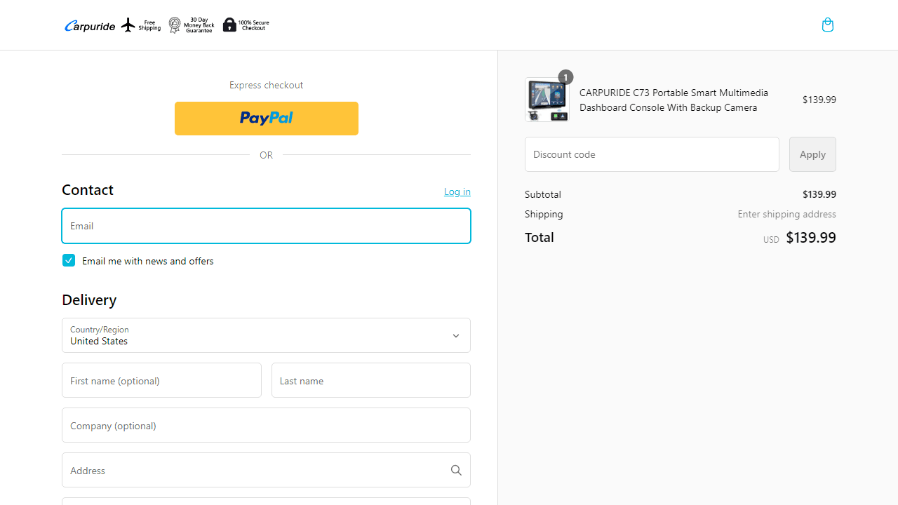 How to apply Carpuride coupon code